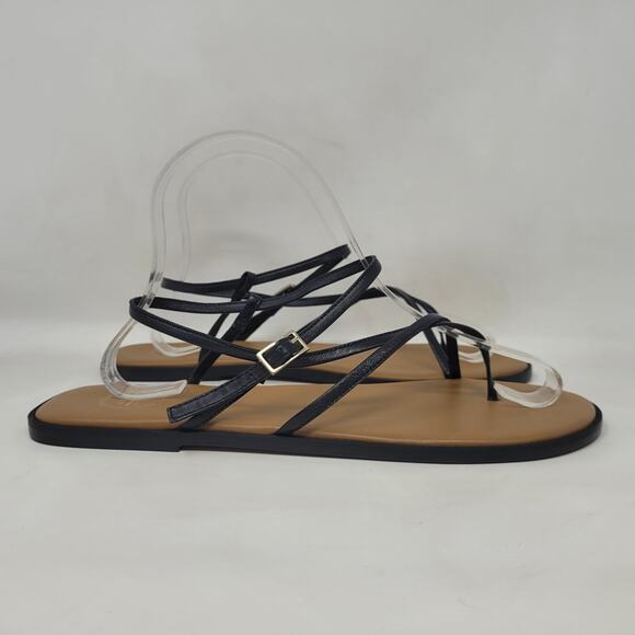 ATP Atelier All Tomorrows Parties Sandals IT40 US10 Black Leather Capri Flat NEW - Picture 3 of 15